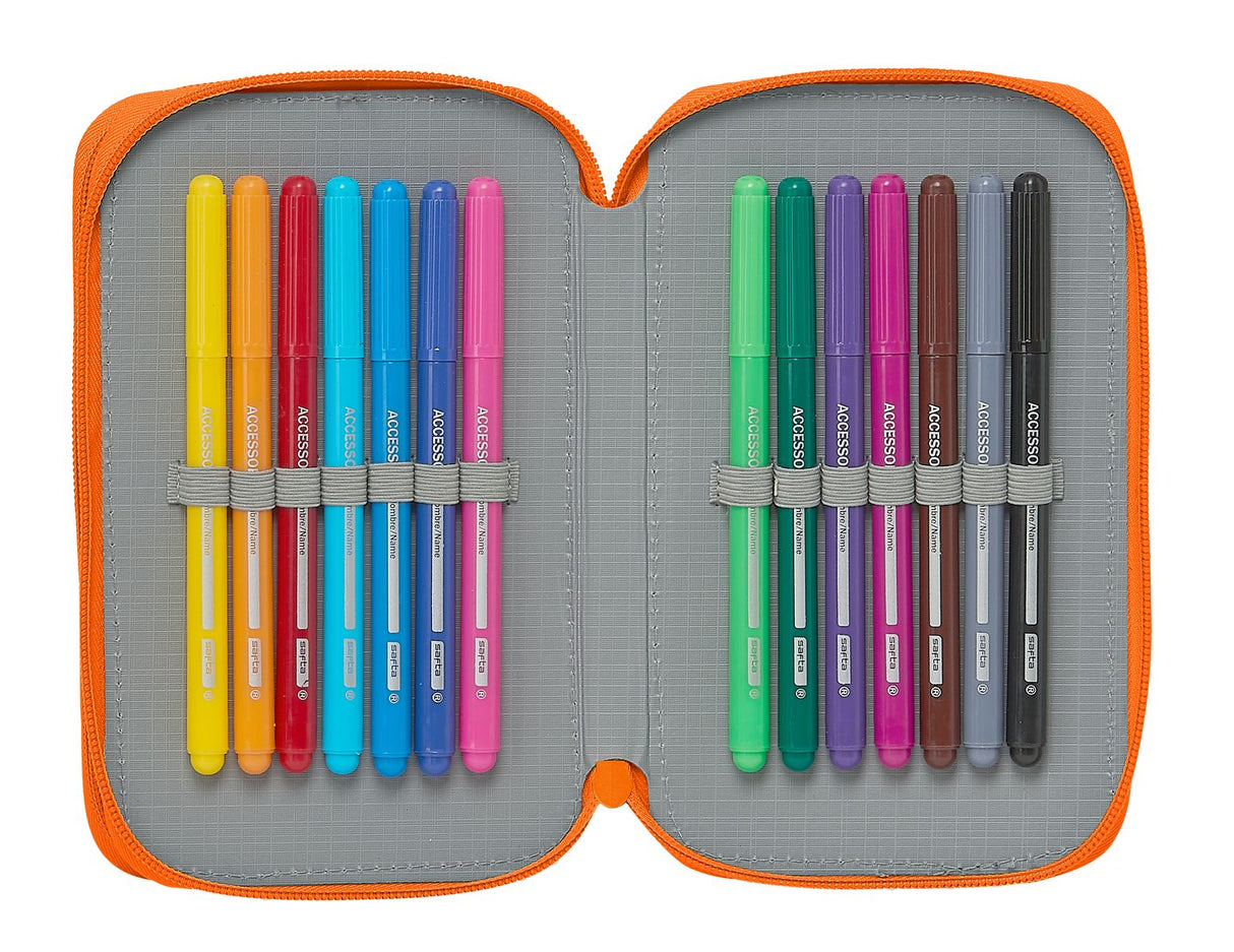 Double Pencil Case 28 Pieces Safta